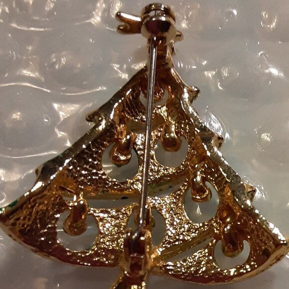 Green Christmas Tree Brooch - Picture 4 of 4